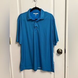 Greg Norman Men's Blue Dri-fit Polo Shirt Size Large